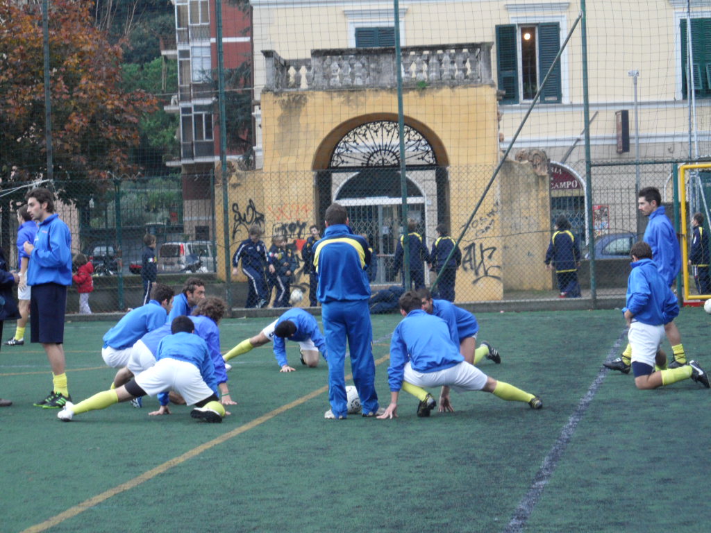 prima della partita riscaldamento